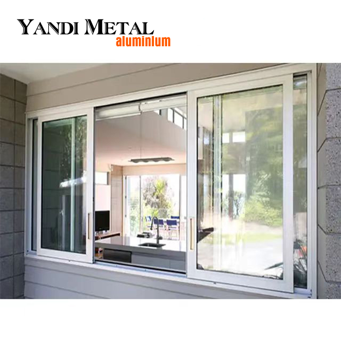 Yandi Top-Marke, hochwertiges Aluminium-Stahlscharnier, energiesparendes Hurricane-Schiebefenster aus Edelstahl