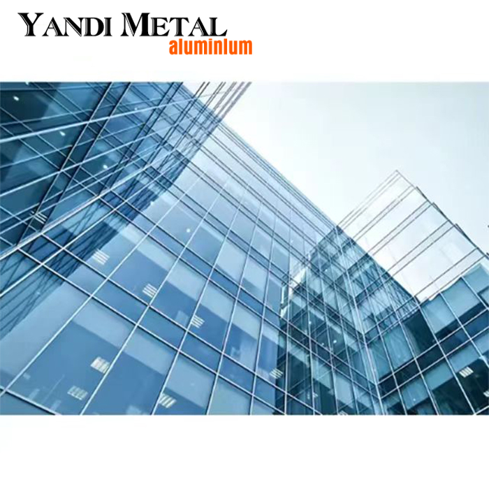 Beliebtes Fassadensystem aus 6063-T5-Material für Gebäude mit doppelter Glasfassade und Fensterfassade aus Aluminium