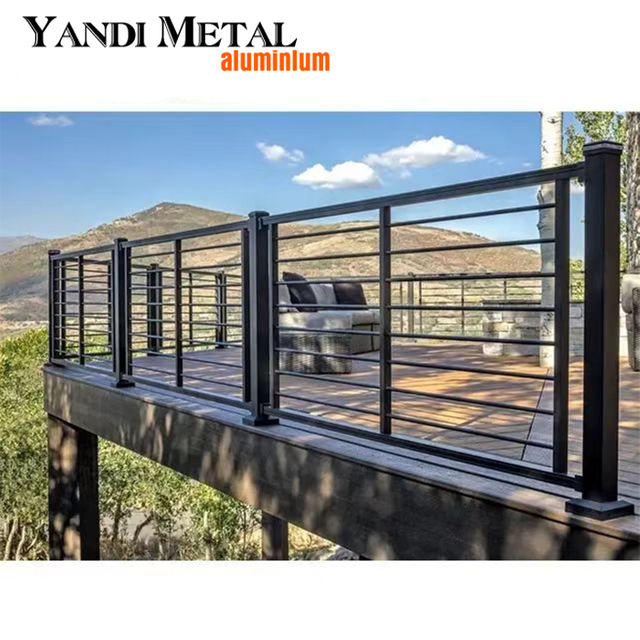 Modernes Design Treppenhandläufe aus Aluminium aus Glas Treppenhandläufe aus Aluminium Zubehör Balkonhandläufe und -geländer