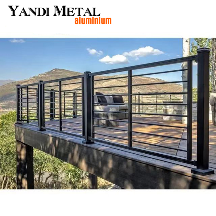 Modernes Design Treppenhandläufe aus Aluminium aus Glas Treppenhandläufe aus Aluminium Zubehör Balkonhandläufe und -geländer