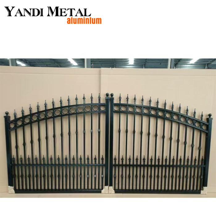 Fabrikdirektes industrielles kundenspezifisches Tor- und Zaunwanddesign aus Aluminium-Torzaun