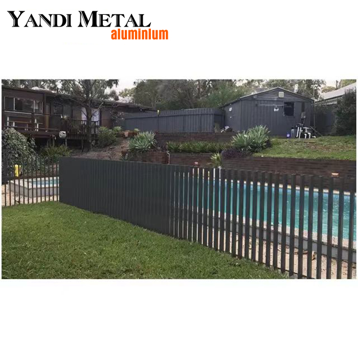 Modernes Design, horizontale Lamellen aus Aluminium, Zaunplatte, Aluminium-Metallzaun, Lamellenzaun aus Lamellen
