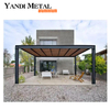 Elektrisches, wasserdichtes Aluminium-Vordach für den Außenbereich, Gartenpavillon, Sonnenschutz, Lamellendach, Aluminium-Pergola