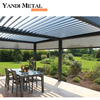 Wasserdichter Gartenpavillon aus Metall für den Außenbereich, Markise, Fensterläden, Dach, Aluminiumpergola, ausgestattet mit lichtemittierenden Sekundärröhrenleuchten