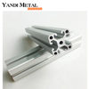 4040 Aluminium-Strangpressprofile aus industriellem T-Nut-Aluminium. Profile aus eloxiertem Aluminium mit schwarzen Balken