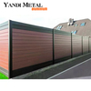 Grüner Aluminium-WPC-Gartenzaunpaneel-Design, wasserdichter WPC-Verbundzaun. Schwarzer WPC-Aluminiumzaun für den Außenbereich