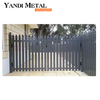 Setzen Sie schwarze Lattenzaunplatten aus Vierkantrohr ein. Lattenzaun aus Aluminium, Terrasse, Garten, Lattenzaun aus Metalllegierung, Aluminiumhaus