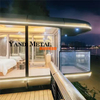 Kundenspezifische Farbe, modernes Design, Luxus-Container-Villa-Kapselhotel, leichte Stahlkonstruktion, intelligentes System, Kapselraum