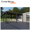 Modernes Design, bioklimatisches Schattendach, wasserdichtes Lamellendach, Lamellenpavillon, Aluminium-Pergola für den Außenbereich, elektrische Pergola aus Aluminium
