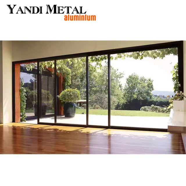 Yandi Aluminium Großhandel neue, moderne, schalldichte Tür aus gehärtetem Aluminiumprofil