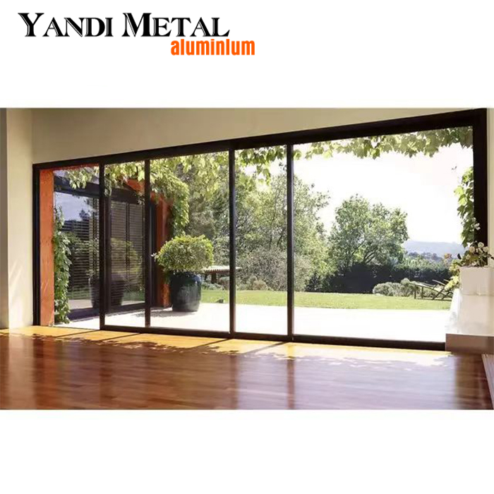 Yandi Aluminium Großhandel neue, moderne, schalldichte Tür aus gehärtetem Aluminiumprofil