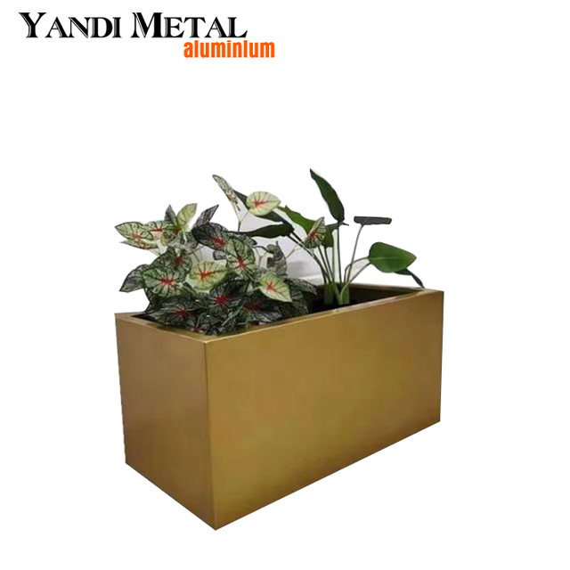 Moderner Pflanzkasten Großer Aluminium-Metall-Pflanzkasten für den Außenbereich Quadratischer Garten-Pflanzkasten aus Aluminium Pflanzgefäß Schwarzer Blumen-Pflanzkasten