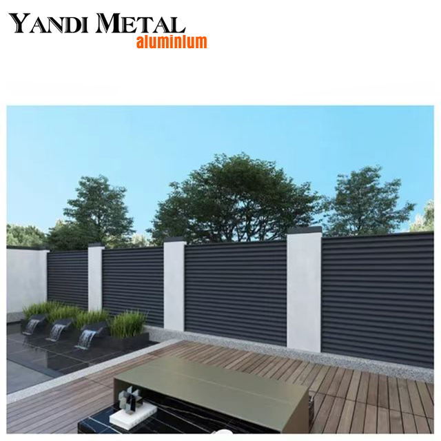 Sichtschutz Aluminium-Balkon Sicherheit Schwarz pulverbeschichtetes Aluminium-Zaun-Netzwerktor Gartenzaunpaneel