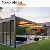 Elektrisches, wasserdichtes Aluminium-Vordach für den Außenbereich, Gartenpavillon, Sonnenschutz, Lamellendach, Aluminium-Pergola