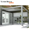 System Außengarten Terrasse im Innenhof Dachaktivität Wasserdichter, elektrisch verstellbarer Pavillon Bioklimatische Lamellen Pergola aus Aluminium