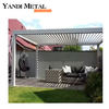 3×3 3×4 4×6 4×8 Balkon Metall Luxus moderner wasserdichter Garten Automatisches wasserdichtes Außenaluminium-Pavillon-Pergola-Abdeckungssystem