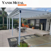 Heiße versenkbare Lamellen-Pergola aus Aluminium für den Außenbereich, elektrische, biometrische Luftkissen, wasserdichte Aluminium-Pergola