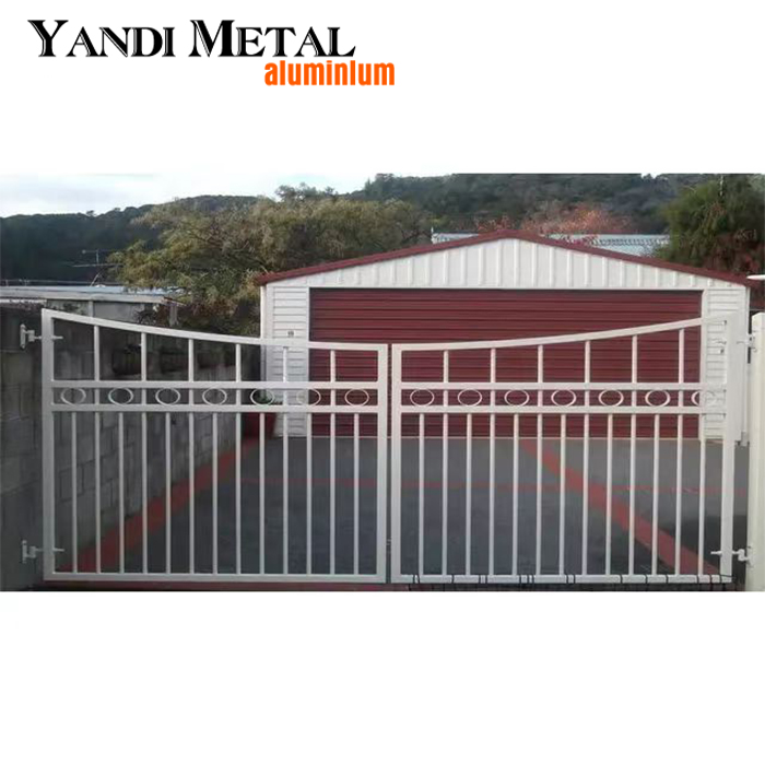 Geschweißte Zauntür aus Metall und Aluminium für den Außenbereich, Villa, Haus, Pulverlackierung, Sicherheit vor dem Eingang, Aluminiumtür