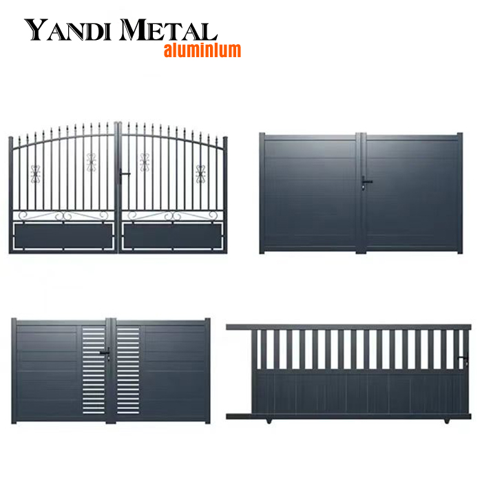 Aluminium-Metalltüren, Einfahrt, elektrische Schiebetür für den Garten, Design, Terrasse, Aluminium-Schiebetür aus Metall, Design, Falttür