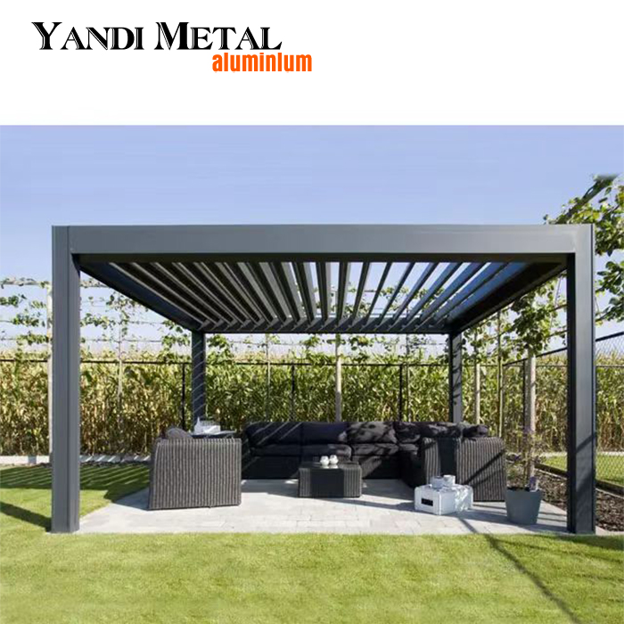 Bioclimate externe elektrische Rollläden, Aluminium-Pergola-Hersteller Tianpeng Pergola, elektrische Rollläden, Aluminium-Pergola für den Außenbereich