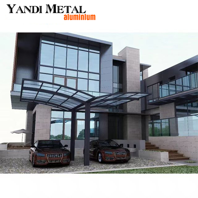 Einfach zu montierender Polycarbonat-Schuppen, Aluminium-Pergola-Parkhaus, freistehender Aluminium-Schuppen
