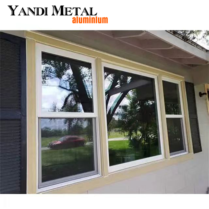 Neues Design, Aluminiumrahmen, Doppelglas-Schaukelfenster, Sicherheitsglas-Aluminium-Schiebefenster