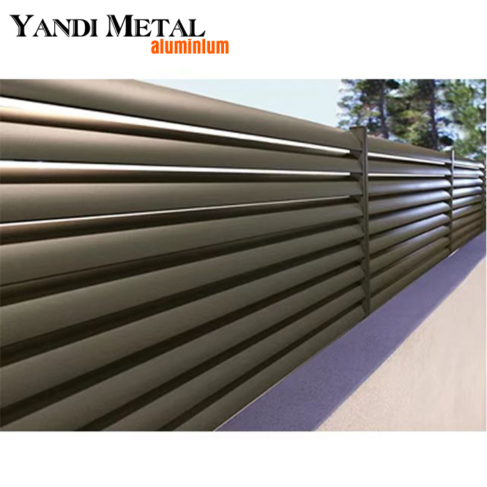 Hochwertige Außendekoration, Sichtschutzzaun, Aluminium-Metall-Horizontallamellen, Garten- und Terrassenzaunpaneele
