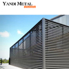 Aluminium-Zaun, Metall-Wohnbegrenzung, horizontale Lamellen, Aluminium-Lamellenzaun, Hochsicherheitszaunpaneel, weiß, schwarz
