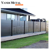 Modernes Design, modularer Zaun, horizontaler Terrassen-Lamellenzaun aus Aluminium und Metall, für den Außenbereich, Gartenzaun