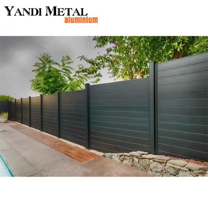 Fabrikpreis Neues Design, Dekoration, einfache Montage, umweltfreundlicher, wasserdichter Gartenzaun aus Aluminium