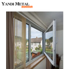 Großhandel mit kundenspezifischem Aluminiumrahmen, Doppelverglasung, Metallglas-Faltfenster, Aluminium-Flügelfenster