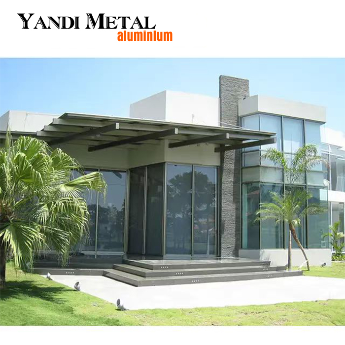 Topwindow Hot Break Bar rahmenloses Profil aus Aluminiumglas und Aluminium-Vorhangfassade