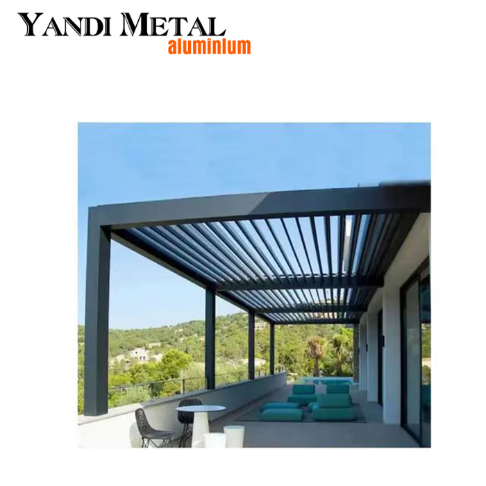 Herstellung wasserdichter Rollläden, Markisen, Aluminiumpergola, elektrisches Dach, bioklimatische Pergola für den Außenbereich