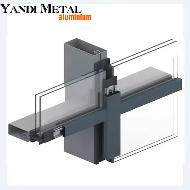 Unsichtbare Rahmen-Aluminium-Vorhangfassade, Glas-Aluminium-Vorhangfassade, Hersteller-Glas-Vorhangfassade aus Aluminiumprofil