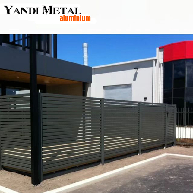 Aluminiumlamellen-Gartenzaunpaneele für den professionellen, privaten Metalllattenzaun, robuster horizontaler Zaun
