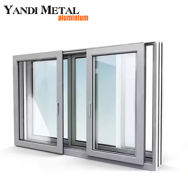 Das professionelle Design von Yandi Aluminium kann individuell angepasst werden, doppelt verglastes Aluminium-Isolierfenster mit Sichtschutz