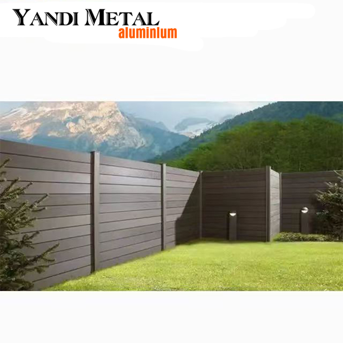 Aluminiumrahmen, Holz-Kunststoff-Verbundzaun, Wpc-Gartenzaun