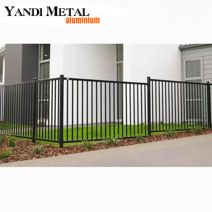 Lamellenzaun für den Außenbereich, eleganter Aluminium-Sicherheits- und Sichtschutz-Lattenzaun, dekorativer Gartenzaun aus Aluminium