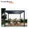 Elektrisches, wasserdichtes Aluminium-Vordach für den Außenbereich, Gartenpavillon, Sonnenschutz, Lamellendach, Aluminium-Pergola