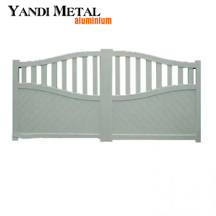 Kundenspezifisches Villa-Aluminium-Schiebetor, schwenkbares Einfahrtstor, langlebiges Aluminiumprofil-Tor aus Metall