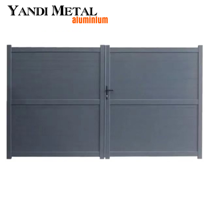Beliebtes Aluminiumtor mit automatischem Motor, pulverbeschichtetes Aluminiumtor und Zaunaluminiumtor