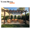 Wasserdichter Gartenpavillon aus Metall für den Außenbereich, Markise, Fensterläden, Dach, Aluminiumpergola, ausgestattet mit lichtemittierenden Sekundärröhrenleuchten