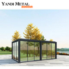 Hochwertiger elektrischer Dachpavillon. Markise für den Innenhof. Wasserdichte doppelte elektrische Aluminium-Lamellen-Pergola