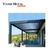 3×3 3×4 4×6 4×8 Balkon Metall Luxus moderner wasserdichter Garten Automatisches wasserdichtes Außenaluminium-Pavillon-Pergola-Abdeckungssystem