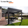 3×3 3×4 4×6 4×8 Balkon Metall Luxus moderner wasserdichter Garten Automatisches wasserdichtes Außenaluminium-Pavillon-Pergola-Abdeckungssystem