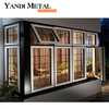 Neues Design, Aluminiumrahmen, Doppelglas-Schaukelfenster, Sicherheitsglas-Aluminium-Schiebefenster