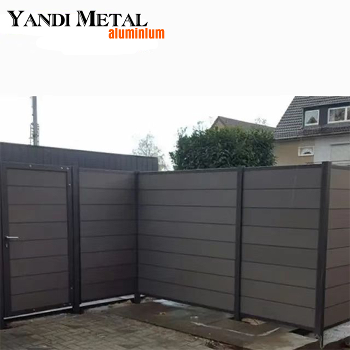 Neu gestalteter, wasserdichter, zusammengebauter Lattenzaun für den Gartenhof, Sicherheit, Privatsphäre, Metallzaun aus Aluminiumlegierung, Lamellenzaun
