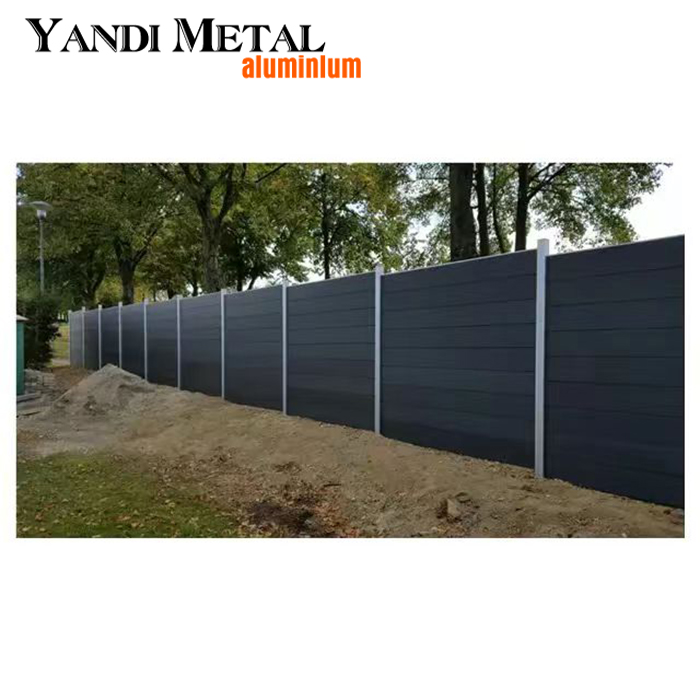 Yandi Factory Gartenzaun aus Aluminium, Holz und Kunststoff