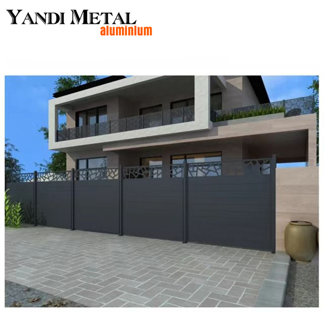 Yandi-Hersteller neu gestaltete Aluminium-Zaunplatte Gartenzaunplatte Günstige Metallzaunplatte aus Aluminium