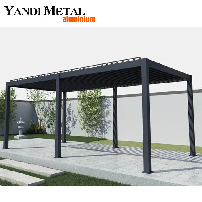 Wasserdichtes Glas 3x3 3x4 Pavillons Außenpavillons Terrassen-Aluminium-Pavillons Kundenspezifische Luxus-Gartenpavillons aus Aluminium mit Metalldach für den Außenbereich